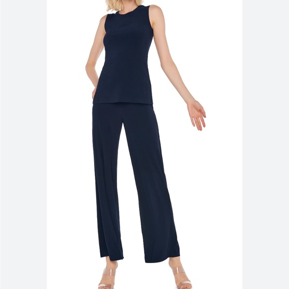 henri bendel Pants - Henri Bendel Vintage 2-piece Pant Suit Black 100% Rayon Size Small Made in Italy